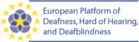 logo for European Platform of Deafness, Hard of Hearing and Deafblindness