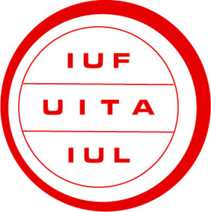 logo for International Union of Food, Agricultural, Hotel, Restaurant, Catering, Tobacco and Allied Workers Associations
