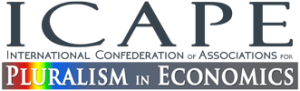 logo for International Confederation of Associations for Pluralism in Economics