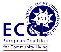 logo for European Coalition for Community Living