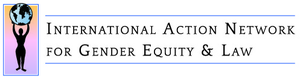 logo for International Action Network for Gender Equity and Law