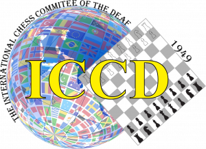 logo for International Chess Committee of the Deaf