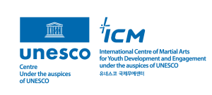 logo for International Centre of Martial Arts for Youth Development and Engagement under the auspices of UNESCO