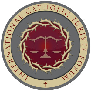 logo for International Catholic Jurists Forum